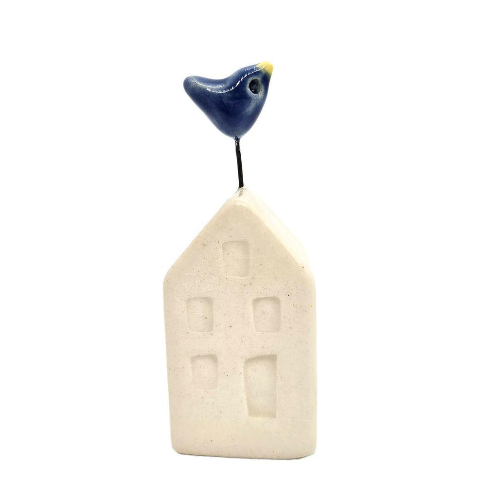 Tiny Pottery House - White with Bird (Assorted Colors) by Tasha McKelvey