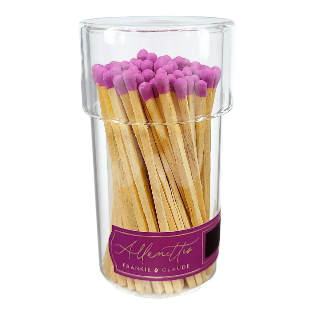 Matches - Allumette Glass Jar (Violet Purple) by Frankie & Claude