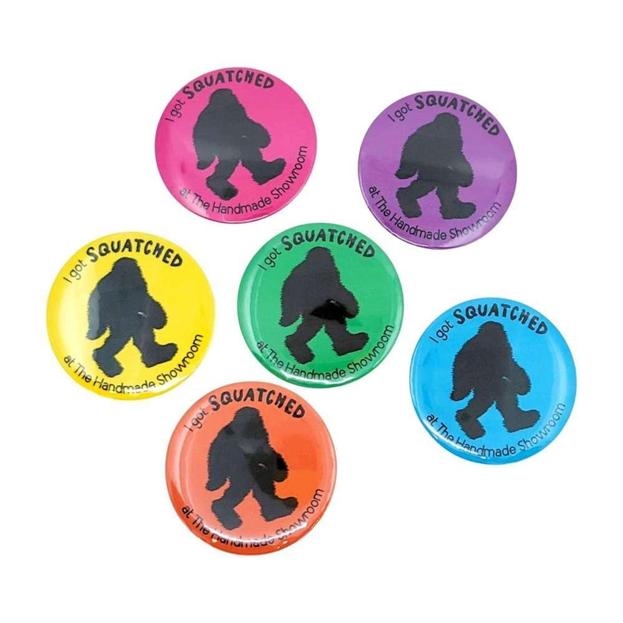 Button Pin - 2.25in - Squatched (Assorted Colors) by The Handmade Showroom, image 1 of 5