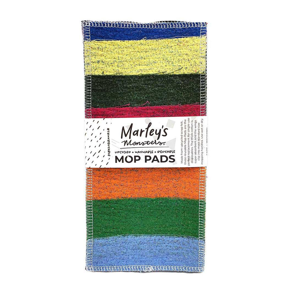 Cleaning - Set of 2 - Floor Felt Mop Pad (Assorted Colors) by Marley’s Monsters