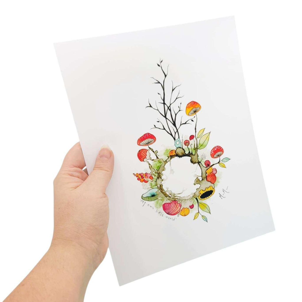 Art Print -  8.5 x11 My Own Little World Art Print by Melissa Moss Art