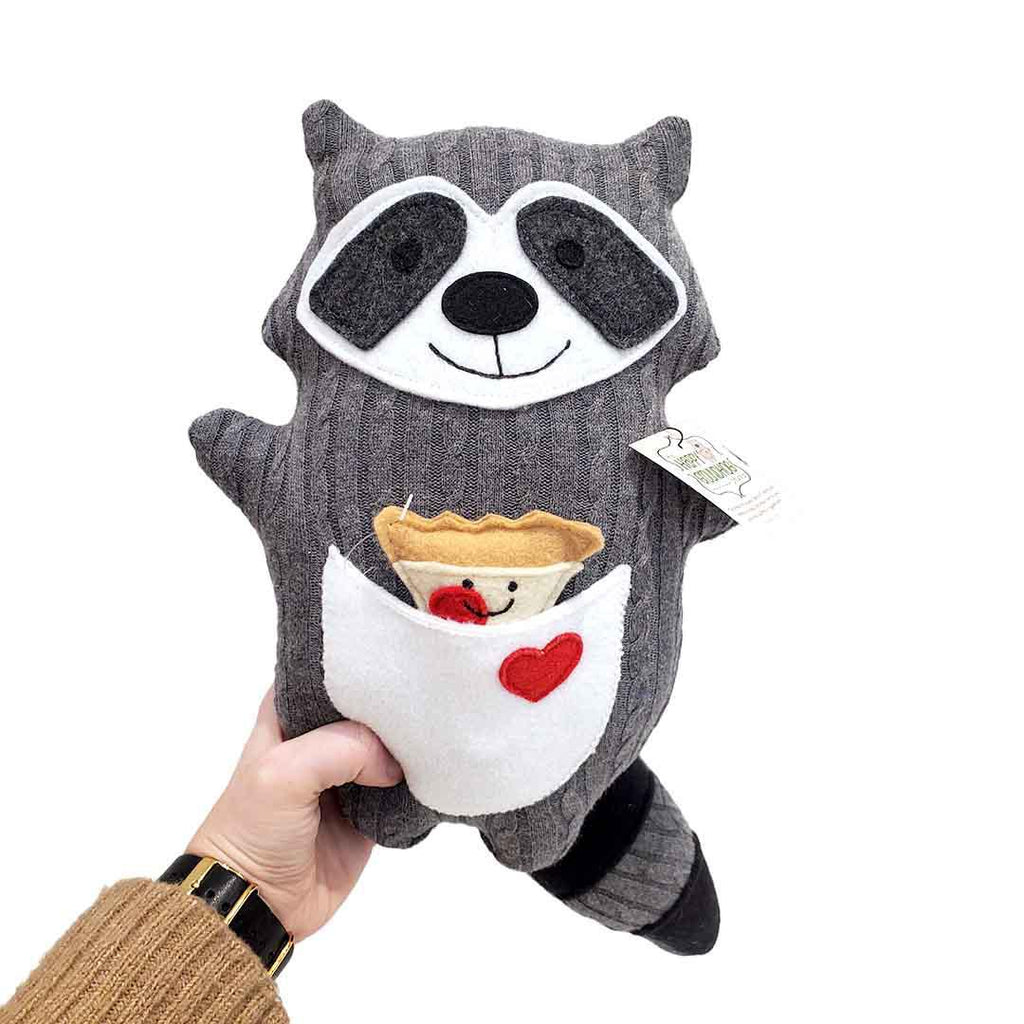 Plush - Raccoon with Pizza by Happy Groundhog Studio