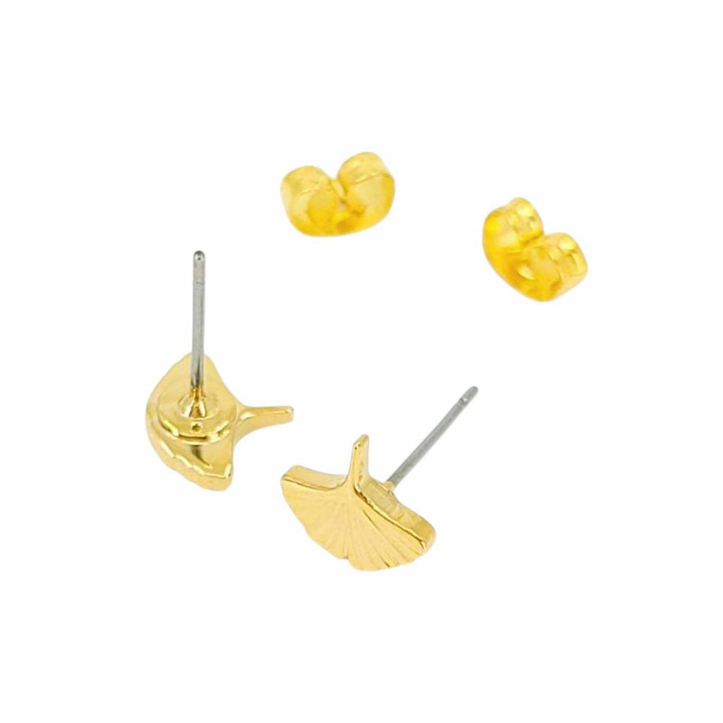 Earrings - Ginkgo Studs by Hemleva