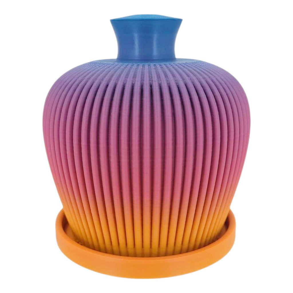 Thumb Pot - Ribbed Water Bell with Drip Tray (Rainbow) by Rosebud Homegoods