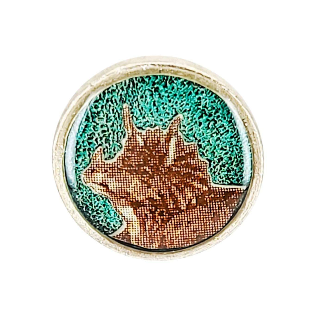 Lapel Pin - Green Triceratops by XV Studios