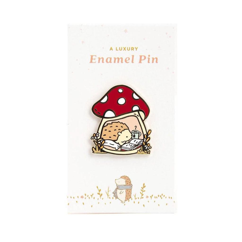 Enamel Pin - Mushroom Corner Hedgehog by The Clever Clove