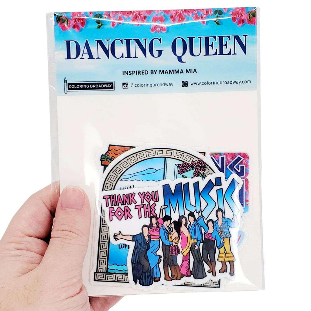 Sticker Pack - Set of 6 -Dancing Queen by Coloring Broadway