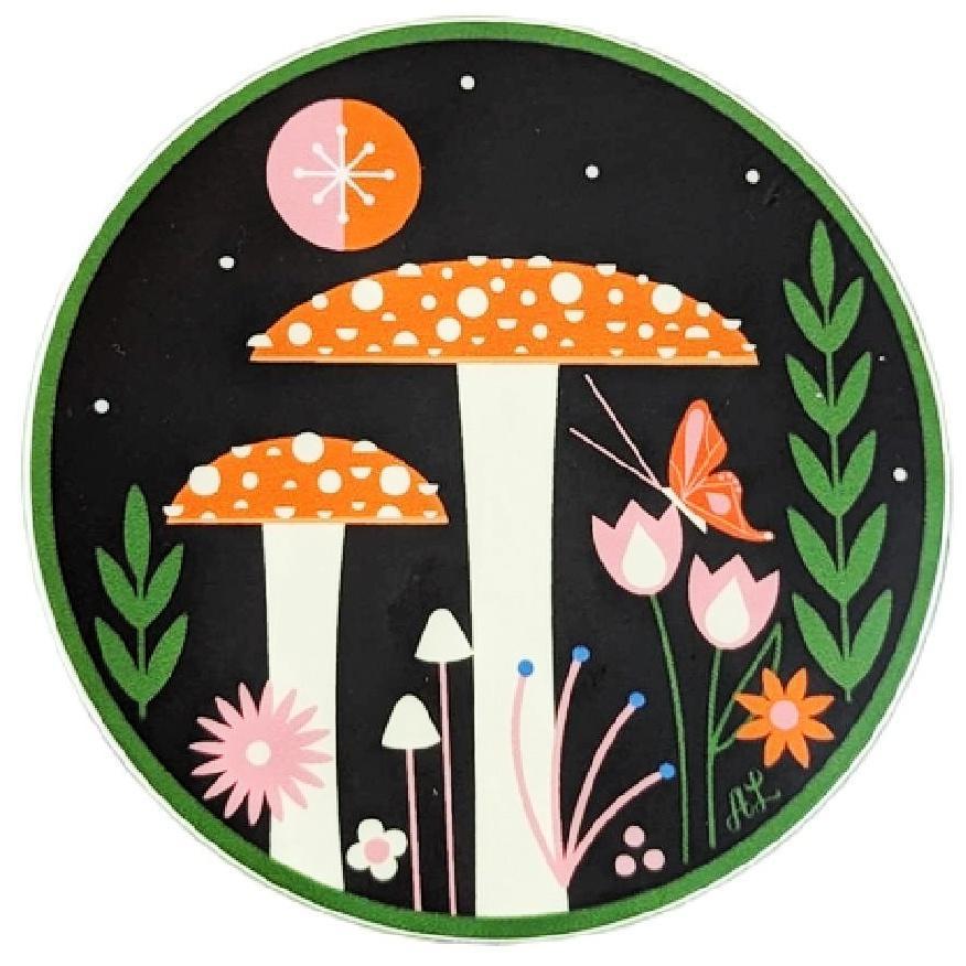 Sticker - Mushrooms and Flowers by Amber Leaders Designs