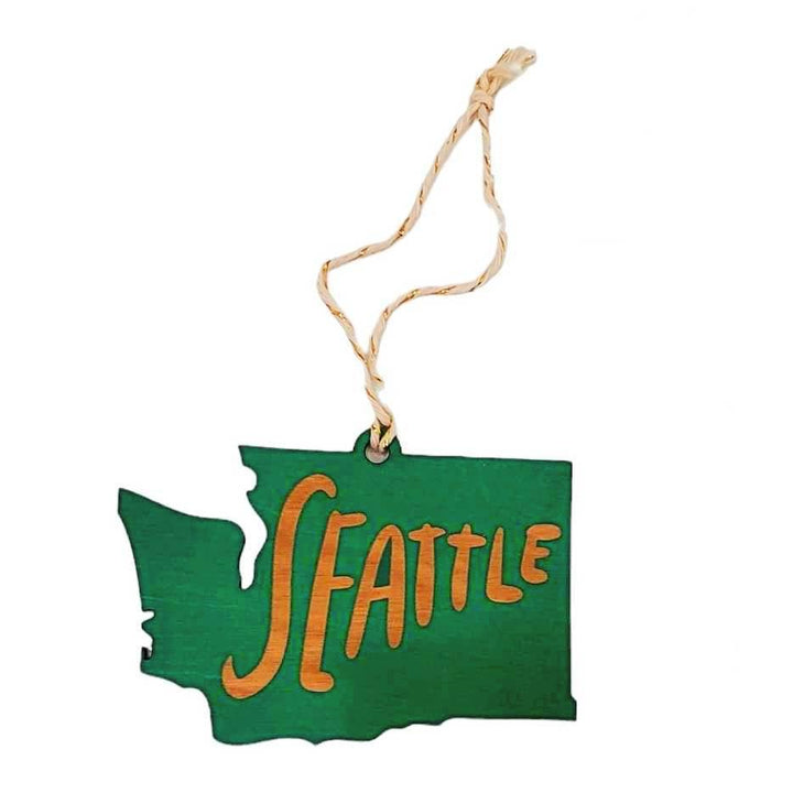 Ornaments - Large - Seattle WA State (Assorted Colors) by SnowMade