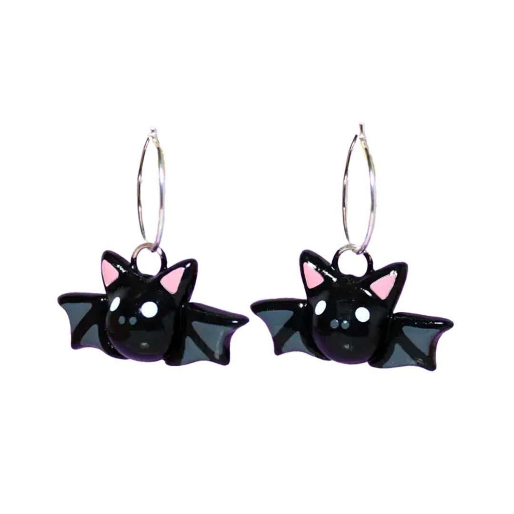 Earrings - Bat Hoops by Mariposa Miniatures