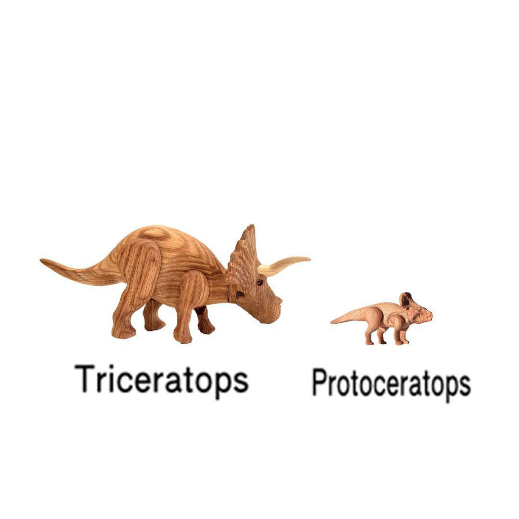 Wood Toy - Protoceratops Dinosaur with Magnetic Joints by The Serious Toy Company