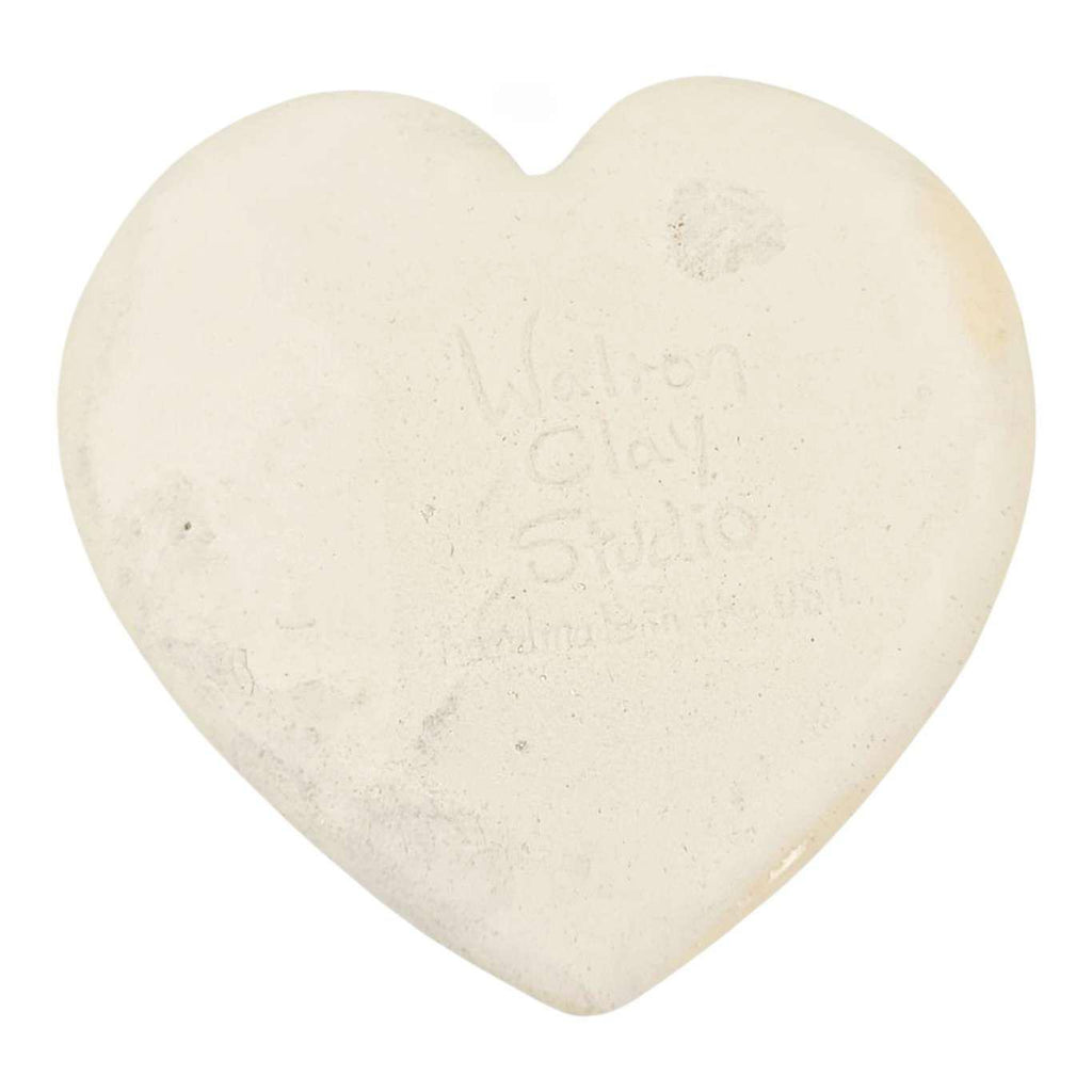 Ring Dish - 2 3/4 in - Cat Face Heart Pottery Dish by Walton Clay Studio