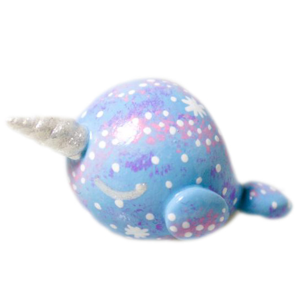 Figurine - Light Blue Galaxy Narwhal by Mariposa Miniatures