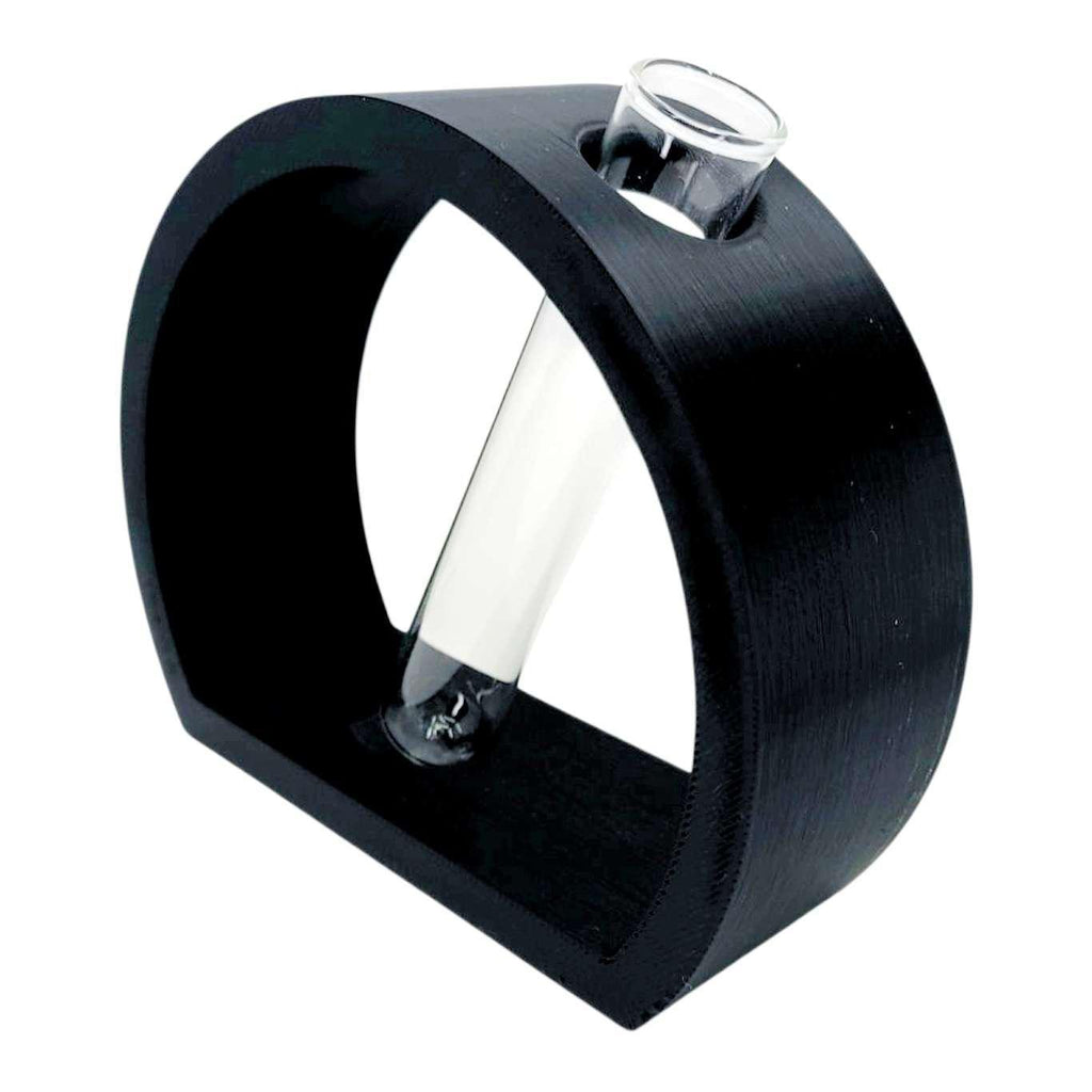 Vase - Half Moon Propagation Station (Black) by Rosebud Homegoods