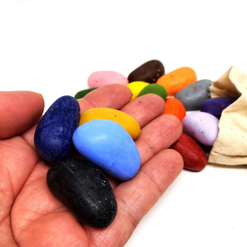 Crayon Rocks - 24 Colors in a Muslin Bag (Boxed) by Crayon Rocks