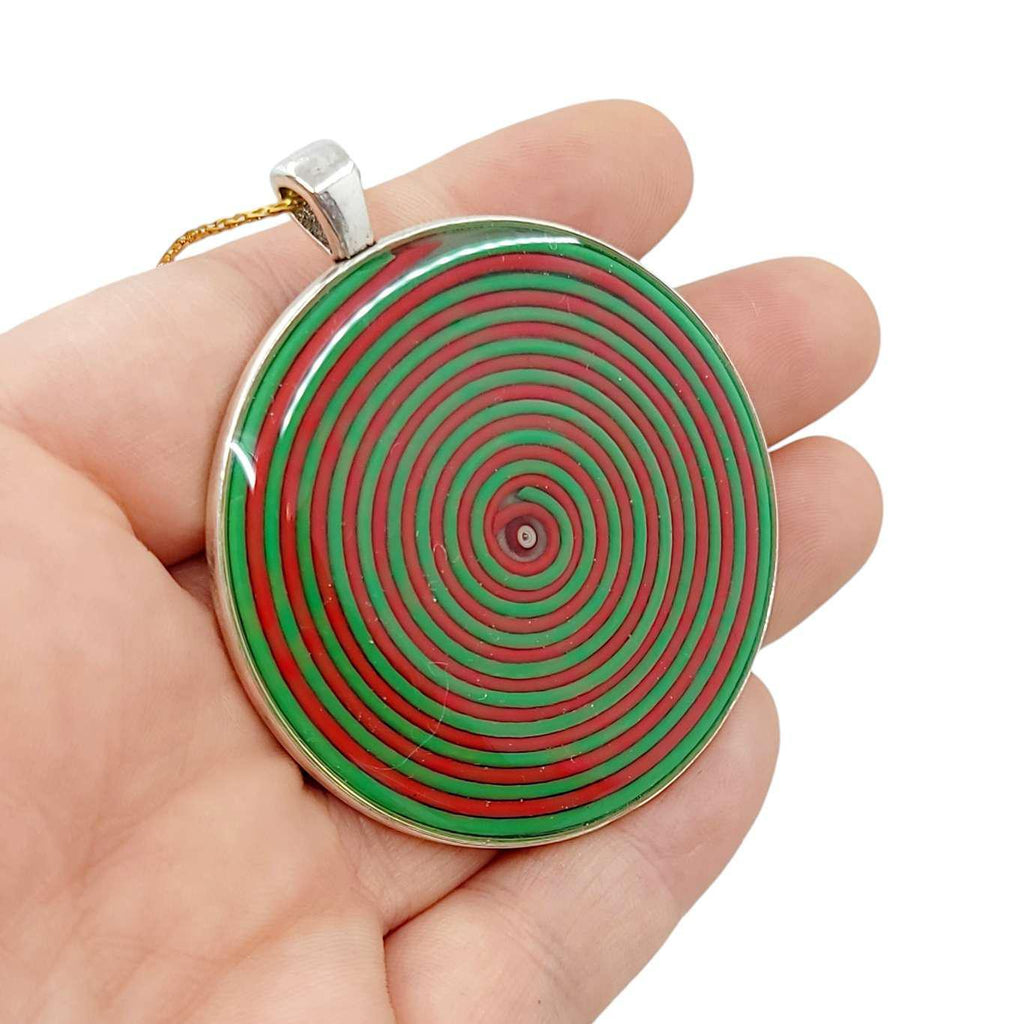 Ornament - Green and Red Swirl Ornament by XV Studios