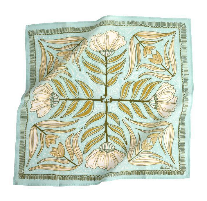 Bandana - Eliza (Soft Blue Floral) by Handker Bandanas