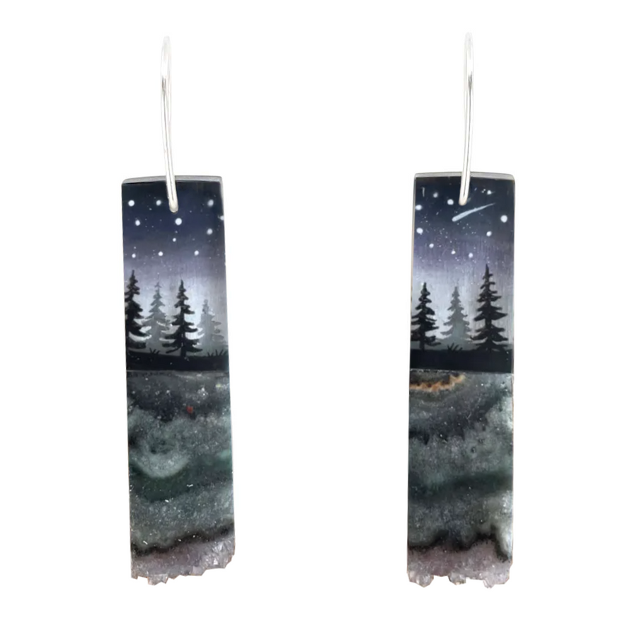 Earrings - Crystal Forest Drops by Fernworks, image 6 of 7