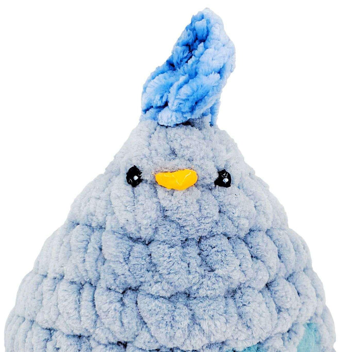Plush Toy - Medium Blue Chicken (Blue Heart) by Moyo Workshop