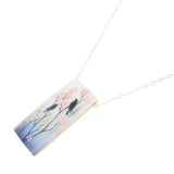 Necklace - Cherry Blossoms Tall (Sterling Silver) by Fernworks, image 3 of 7