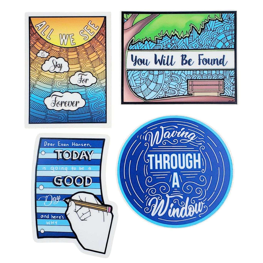 Sticker Pack - Set of 4 - You'll Be Found by Coloring Broadway