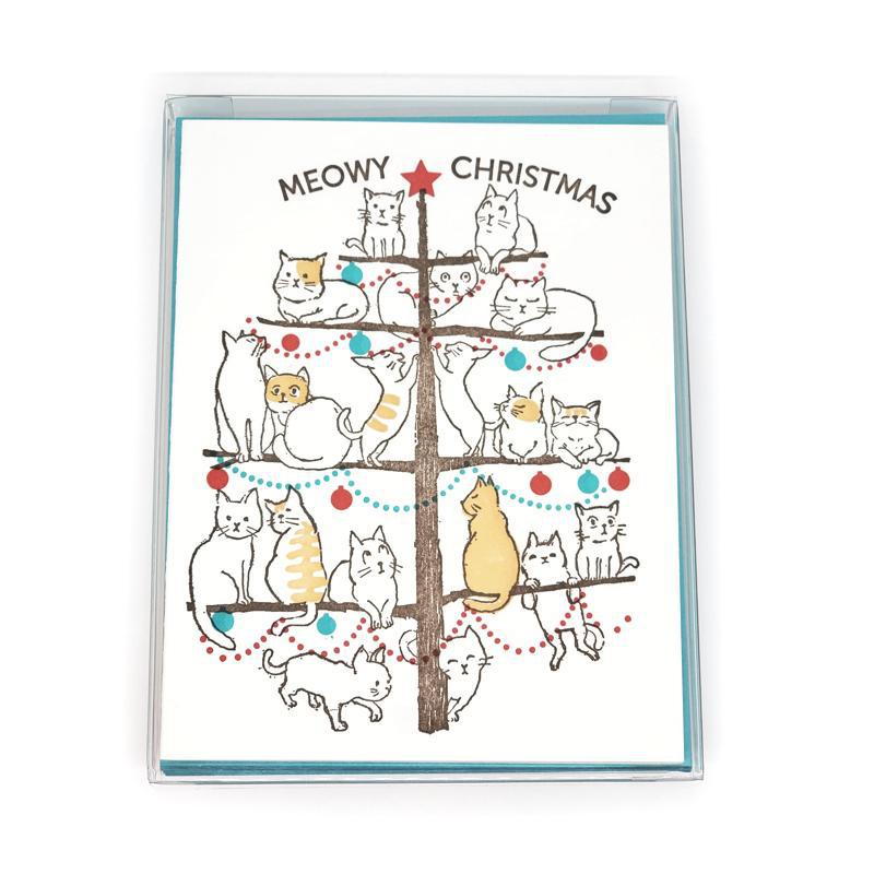 Cards Set of 6 - Holiday - Meowy Christmas by Ilee Papergoods