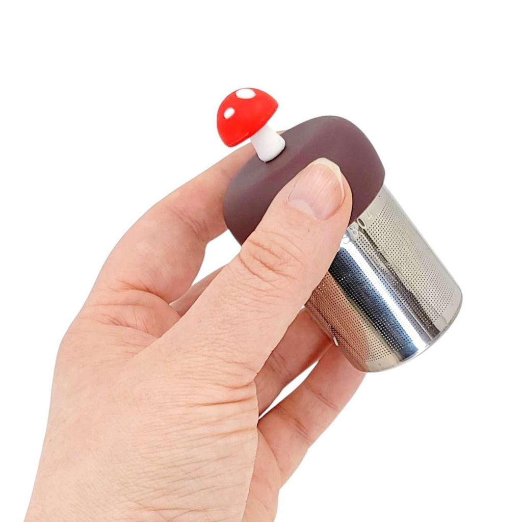 Tea Infuser - Candy Red Mushroom (Forest Brown Base) by Teany Tiny Kitchen