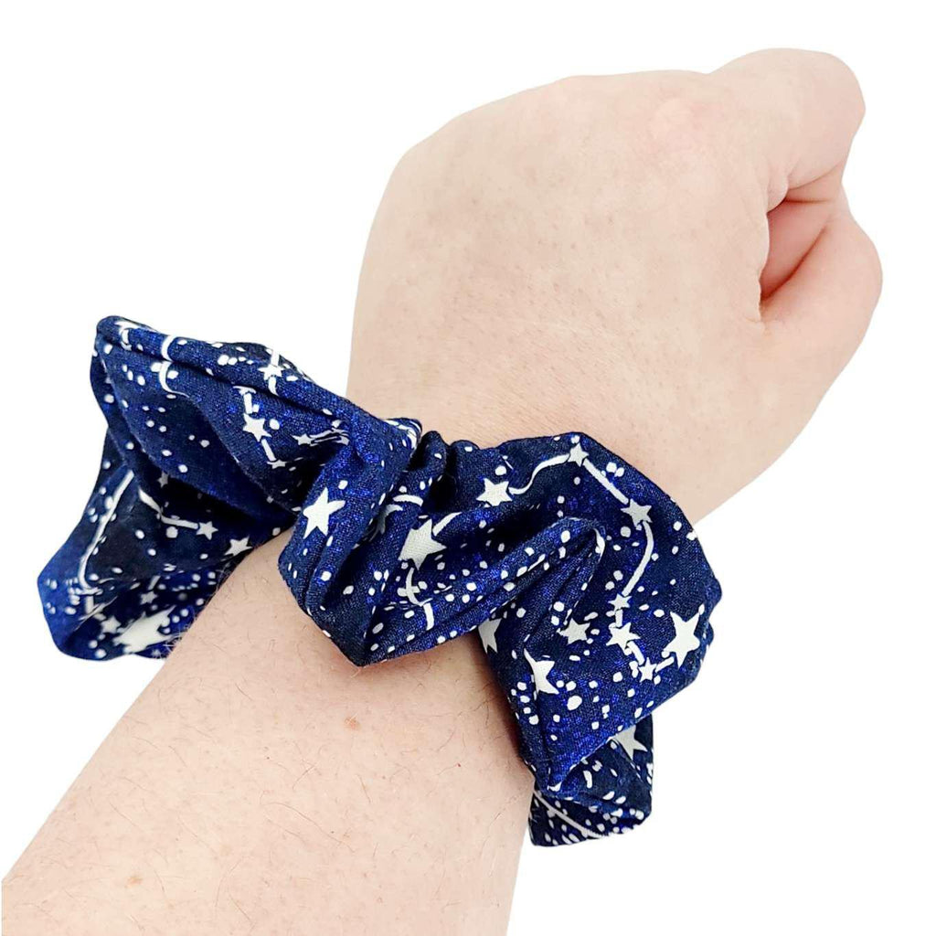 Hair Accessory - Classic Scrunchy in Glowing Constellations by imakecutestuff