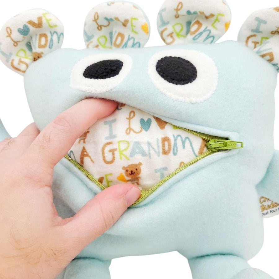 Plush - 11in - Small Chomper Buddy (Mint I Love Grandma) by Peek A Boo Plush, image 5 of 7
