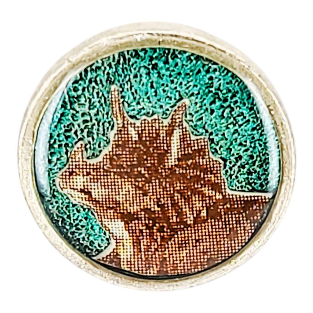 Lapel Pin - Green Triceratops by XV Studios