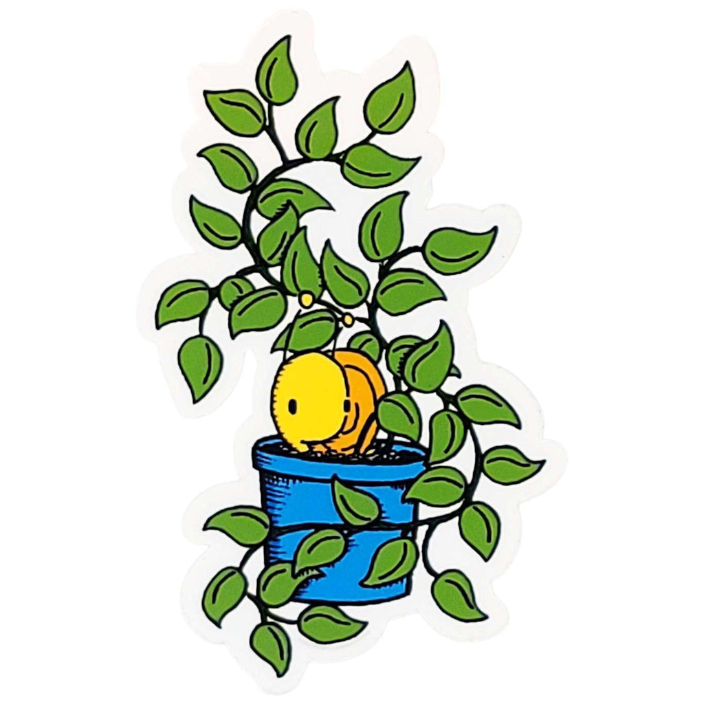 Sticker - Snail and Plant by Everyday Balloons Print Shop