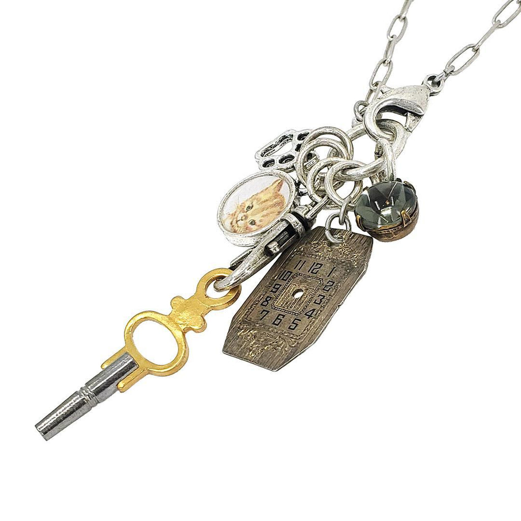 Necklace - ReCollect (Nine Lives for Puff) by Christine Stoll | Altered Relics