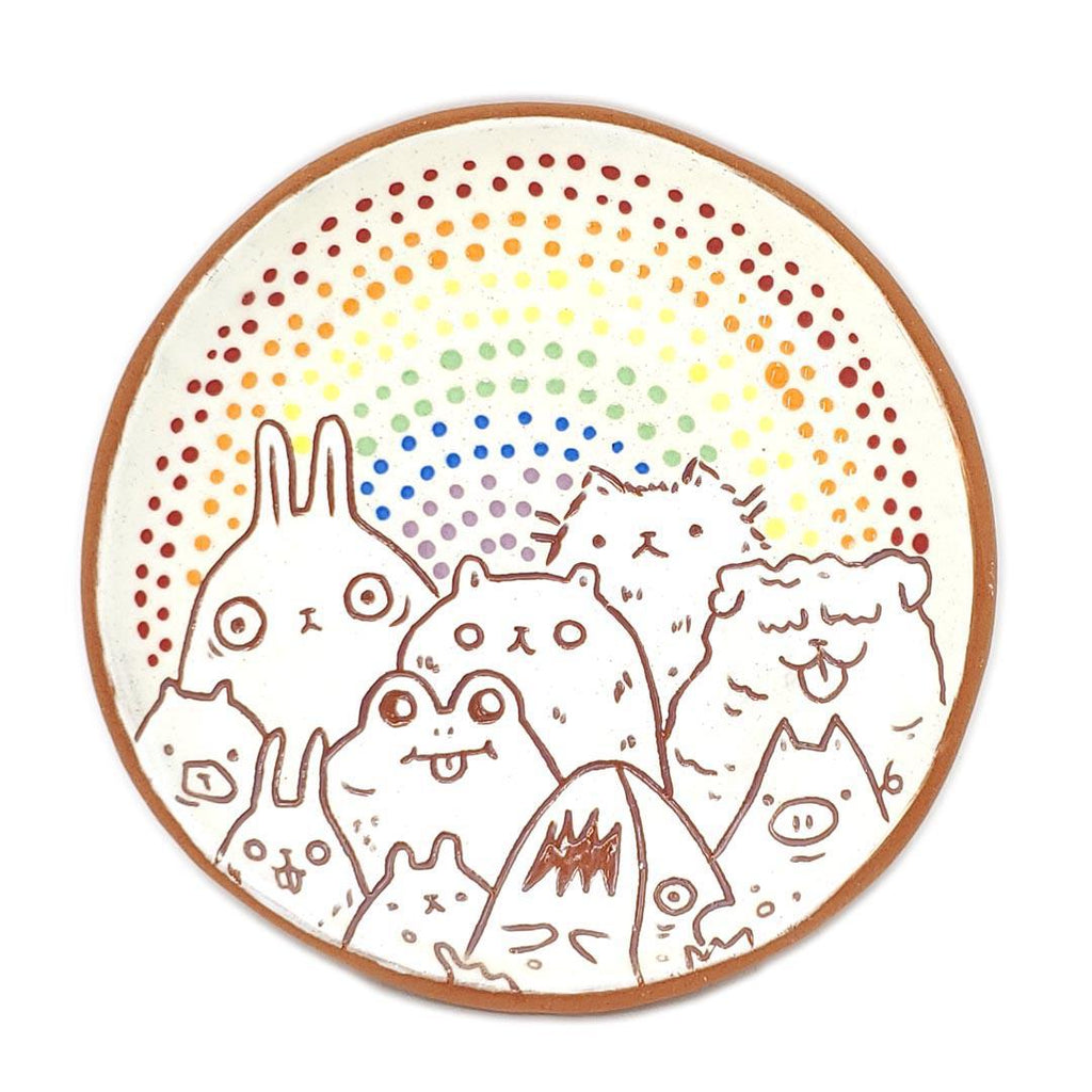 Trinket Dish - 3 in - Critter Town Rainbow (Assorted A - G) by Dwadlings