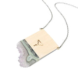 Necklace - Flock Crystal (Gunmetal) by Fernworks, image 6 of 7