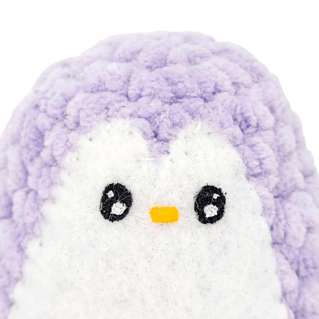 Plush Toy - Medium Penguin (Light Purple with Green Heart) by Moyo Workshop