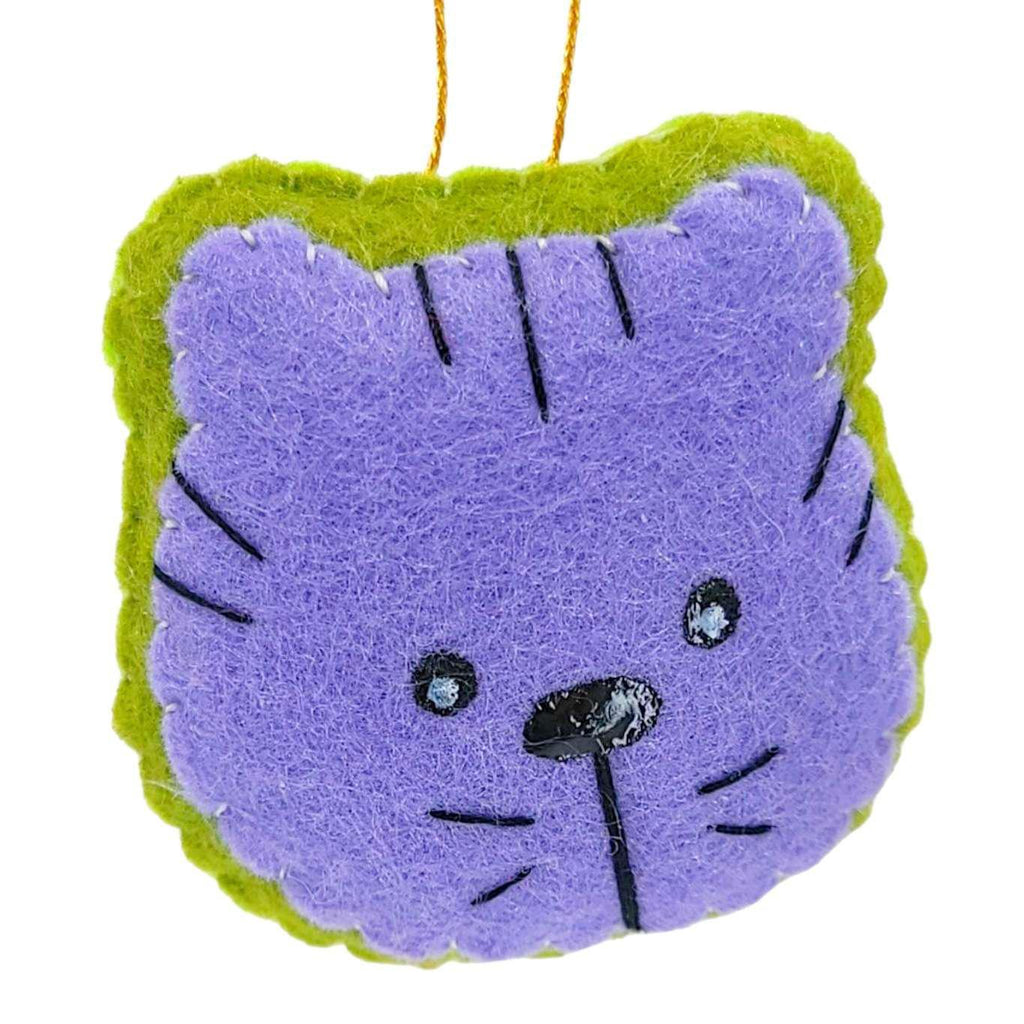 Ornament - Felt Cat Head (Assorted) by Moyo Workshop