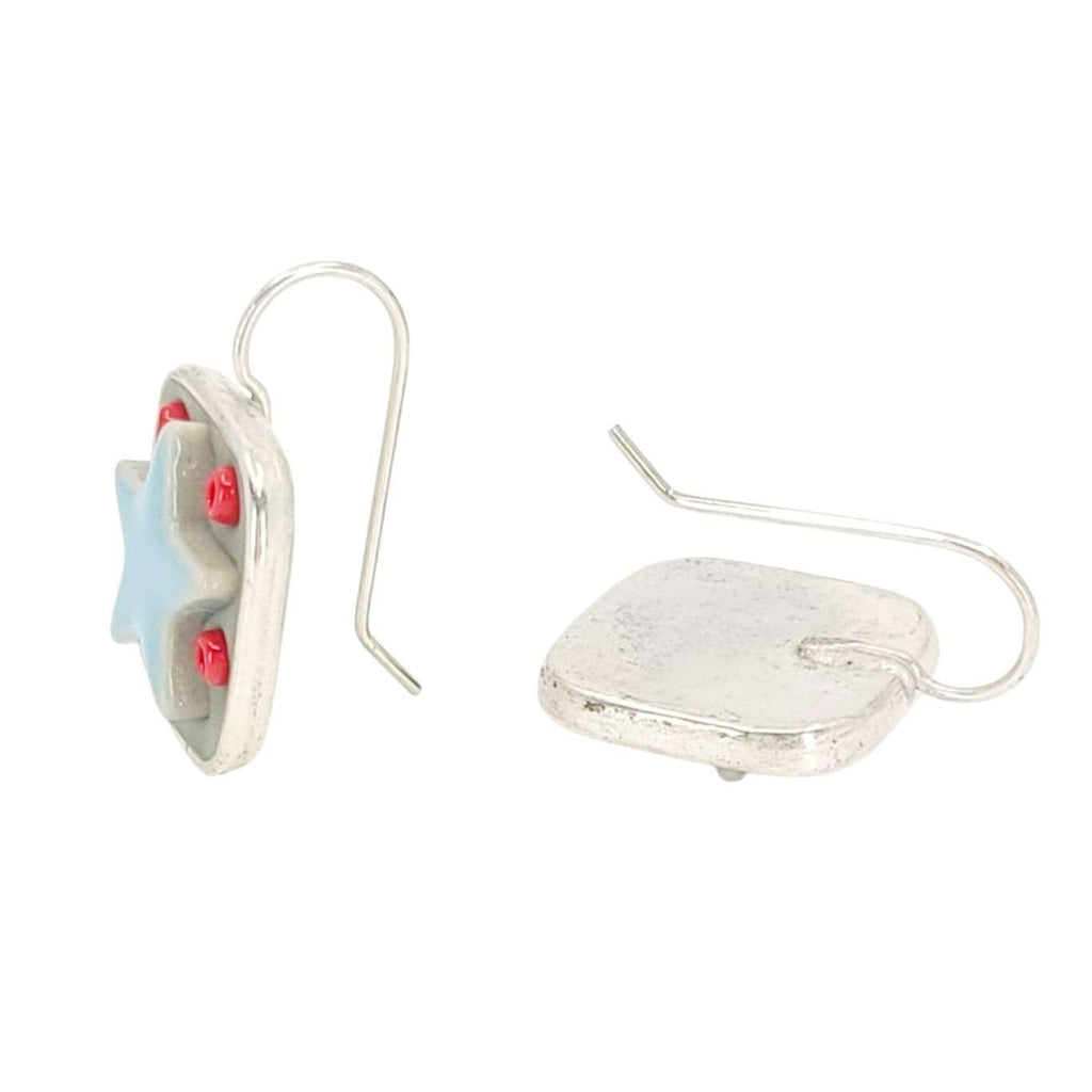 Earrings - Square Star Baby (Light Blue Stars) by XV Studios
