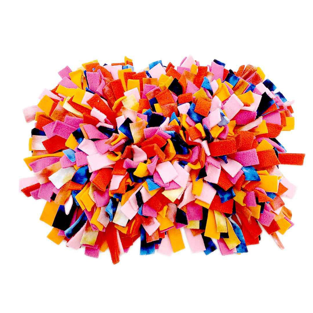 Pet Toy - 14x9 - Mini Snuffle Mat (Pink, Red, Orange, Blue) by Superb Snuffles