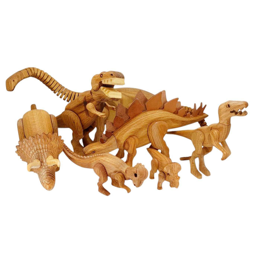 Wood Toy - Tyrannosaurus Dinosaur with Magnetic Joints by The Serious Toy Company