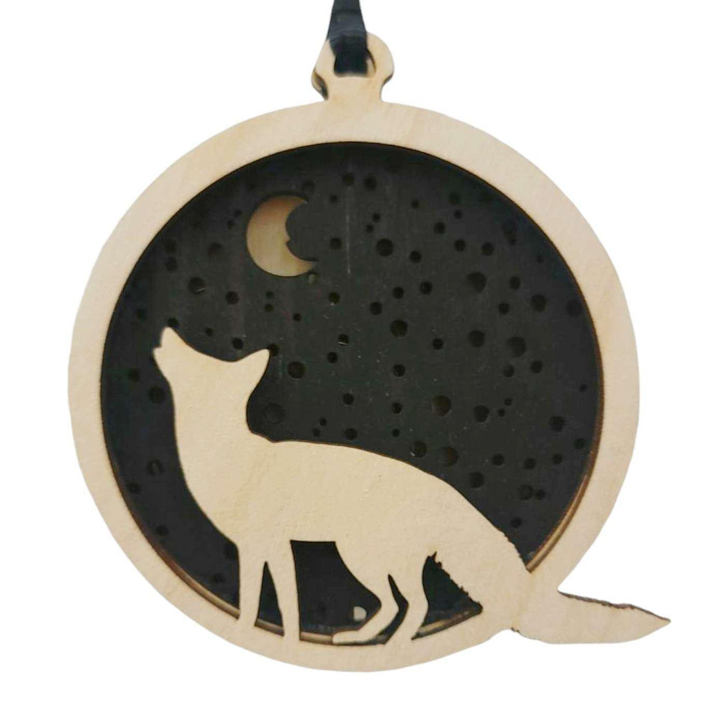 Ornament - Light Up Wood (Fox) by Squirrel Tacos Papercuts