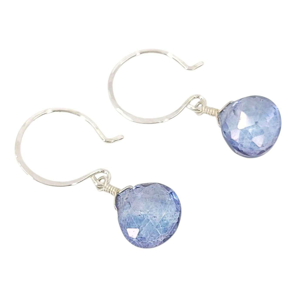 Earrings - Sterling Gemstone Drops (Blue Mystic Quartz) by Foamy Wader
