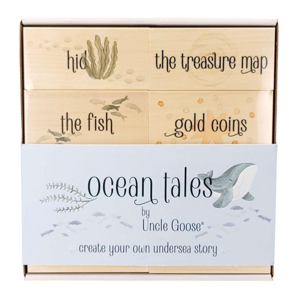 Blocks - Ocean Tales Chip Blocks (Set of 32) by Uncle Goose