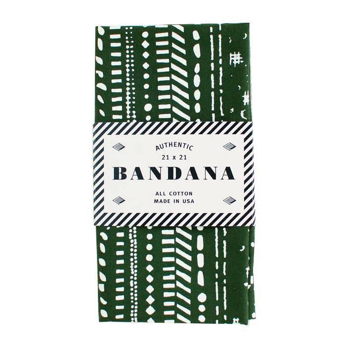 Bandana - Green Olive (Assorted Designs) by Abracadana