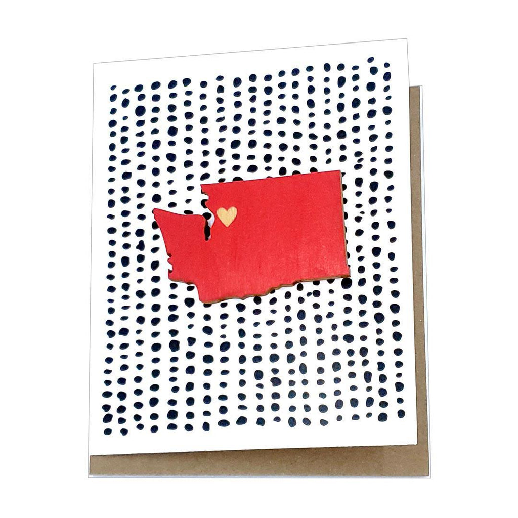 Magnet Card - Washington Heart (Bright Red) Magnet Card by SnowMade