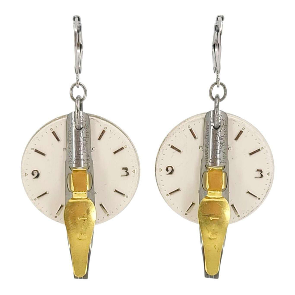 Earrings - Watch Dials - Pen Nibs by Christine Stoll | Altered Relics