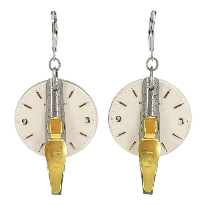 Earrings - Watch Dials - Pen Nibs by Christine Stoll | Altered Relics