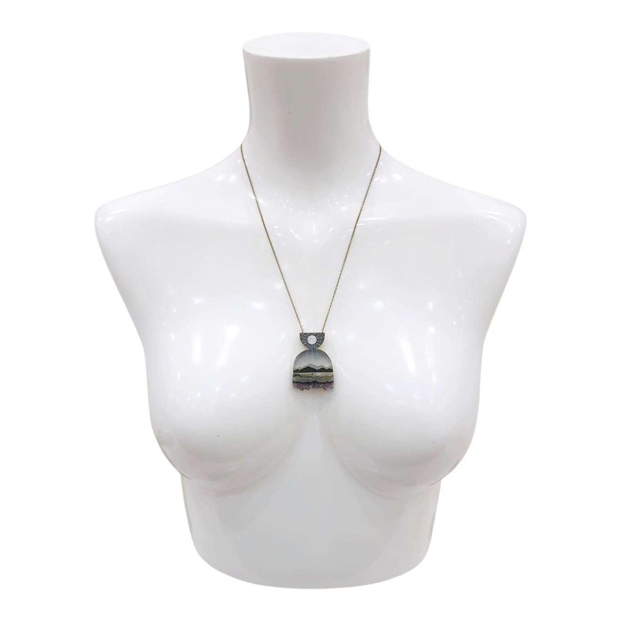 Necklace - Magic Hills Crystal (Gunmetal) by Fernworks, image 6 of 7
