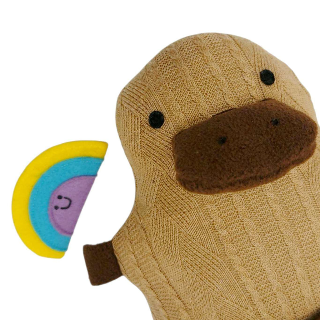 Plush - Happy Platypus (Rainbow) by The Happy Groundhog Studio