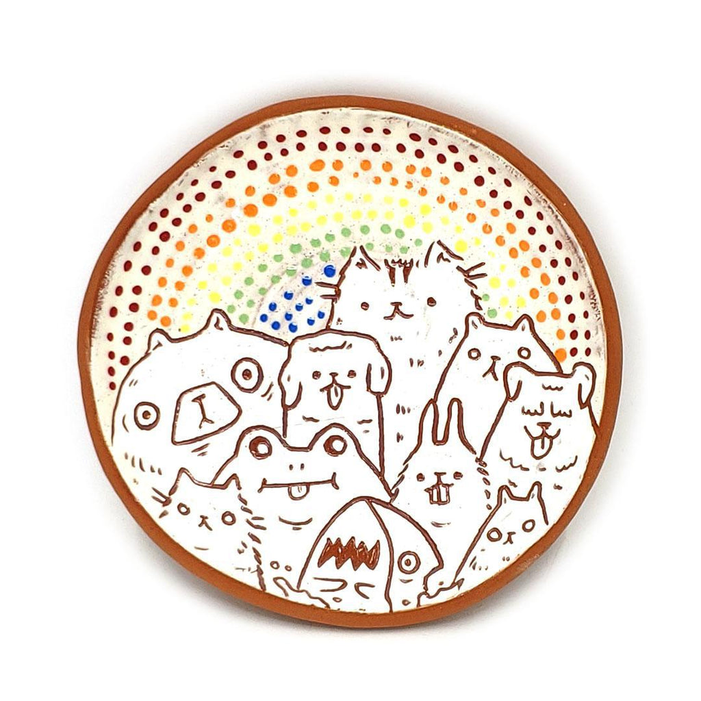 Trinket Dish - 3 in - Critter Town Rainbow (Assorted A - G) by Dwadlings