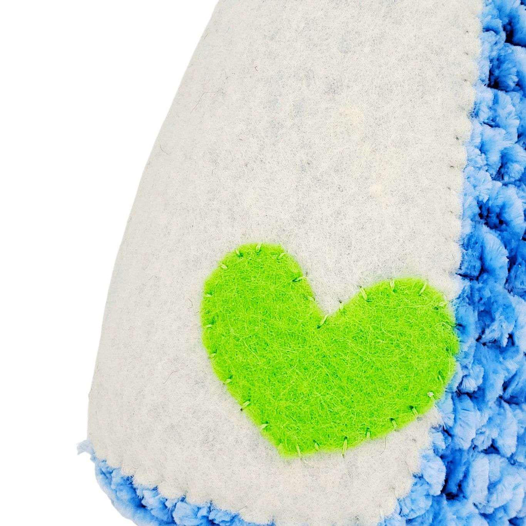 Plush Toy - Medium Penguin (Blue with Lime Green Heart) by Moyo Workshop